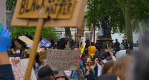 A 'Black Lives Matter' protest in London. Photograph taken by Daniella Ekundayo